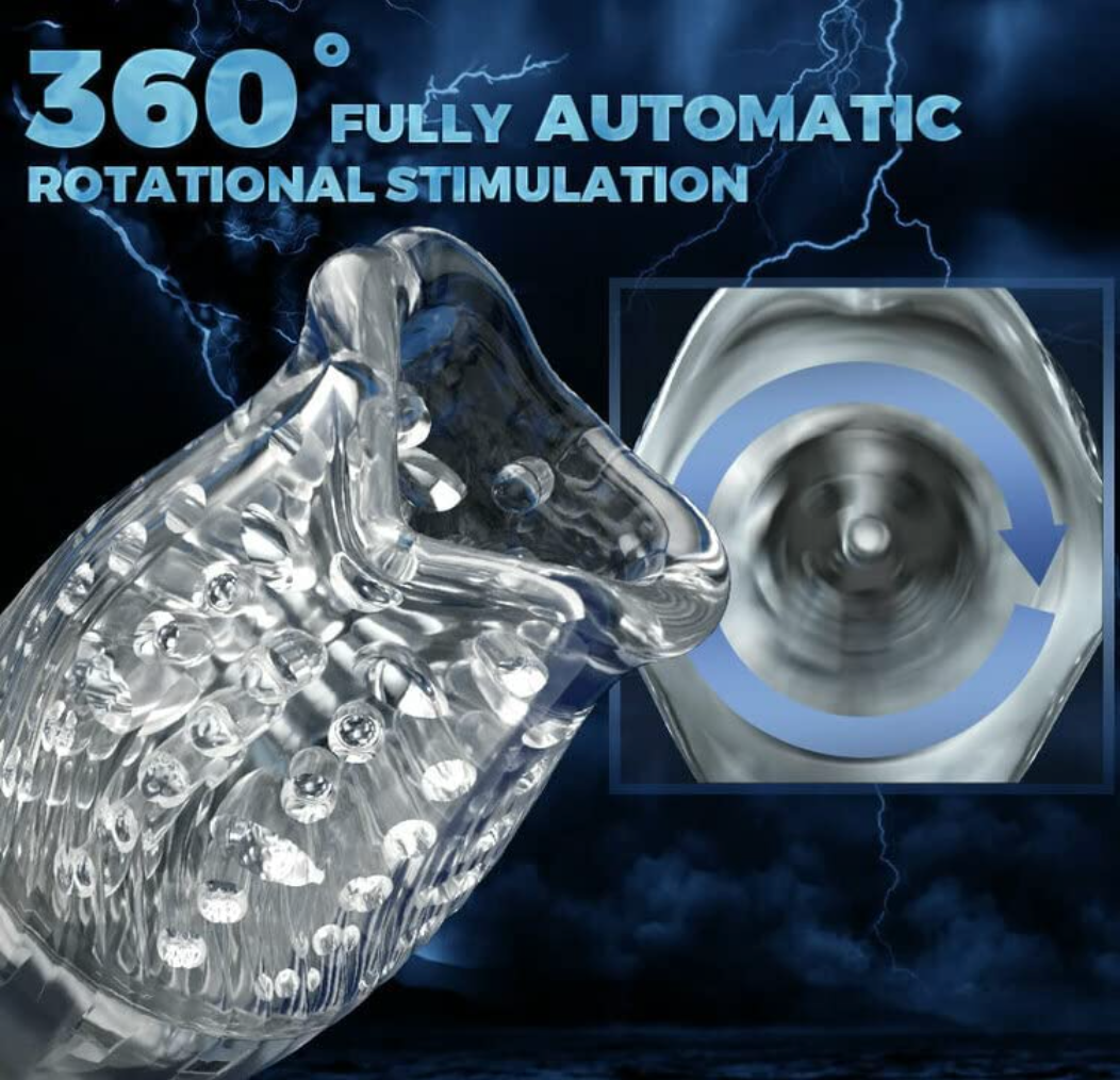 Electric Male Masturbator Sex Toys for Men with  Hands Free for Penis Stimulation, 5 Rotating & 10 Vibrating Sex Adult Pocket Pussy Vibrator Sex Toys4couples Men & Women
