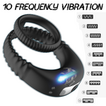 Load image into Gallery viewer, 10 Speeds Remote Control Vibrating Cock Ring USB Rechargeable Penis Ring Sex Toy
