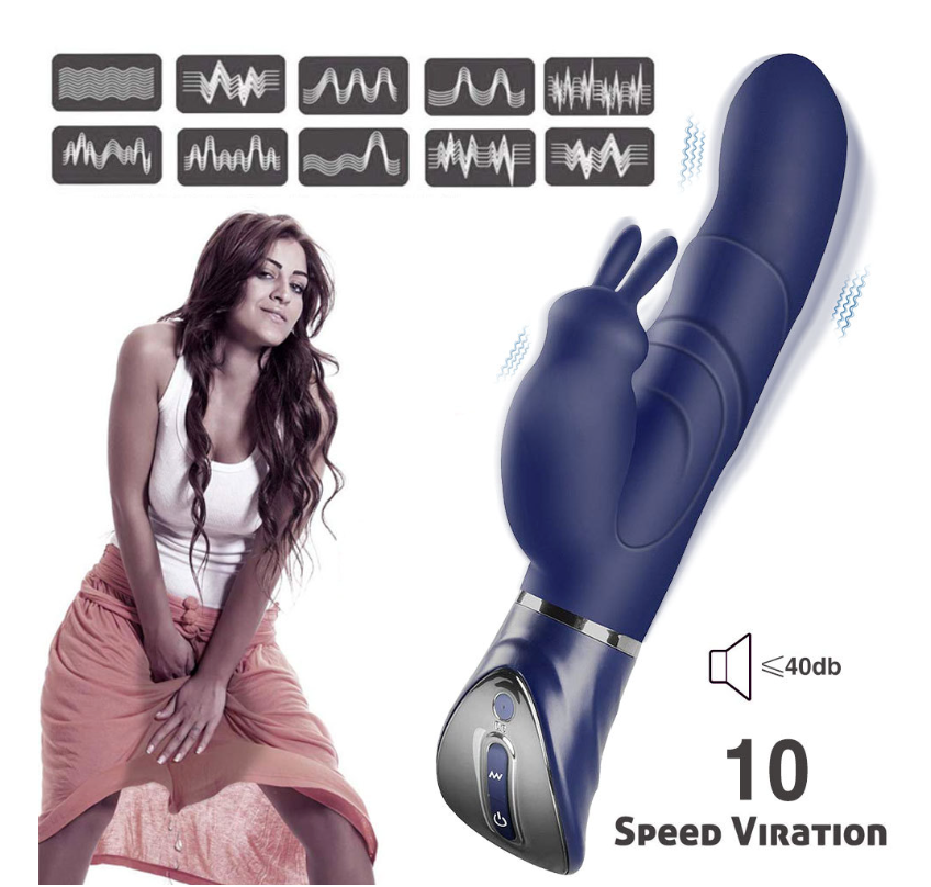 Big Blue- Rechargeable Realistic Dildo, Waterproof With 10 Settings