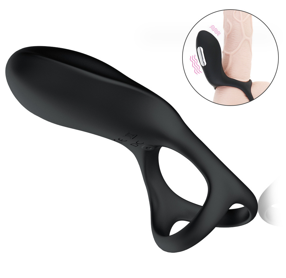 Vibrating Rechargeable Cock Ring Waterproof Silicone Ring