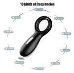 Load image into Gallery viewer, Vibrating Cock Ring, Male Adult Anal Sex Toys with 10 Vibration Modes Penis Rings for Longer Harder Stronger Erection, Vibrating Wand Bullet Vibrator for Men &amp; Women
