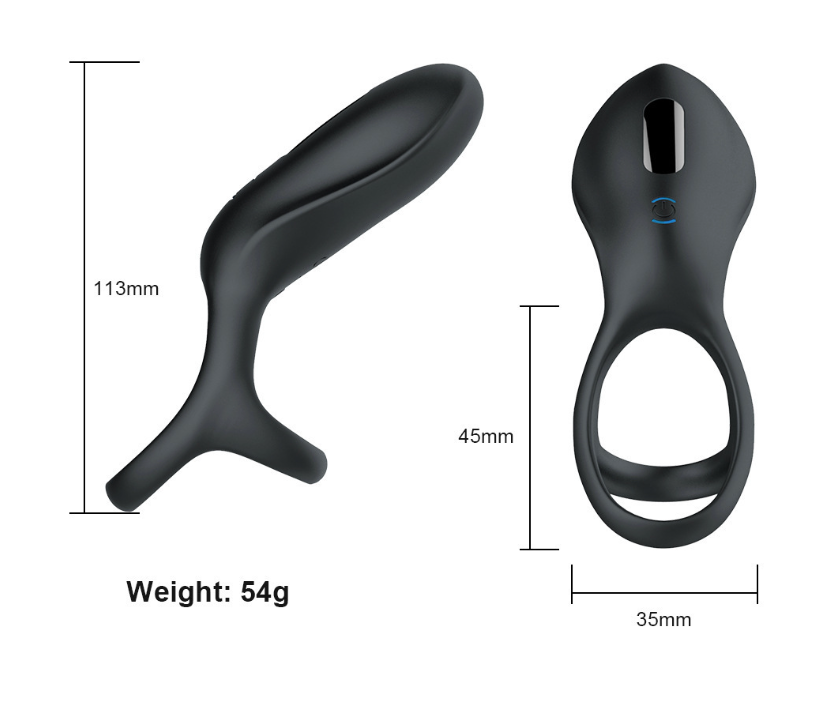 Vibrating Rechargeable Cock Ring Waterproof Silicone Ring