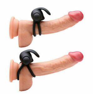 Double Cock Ring With Tongue