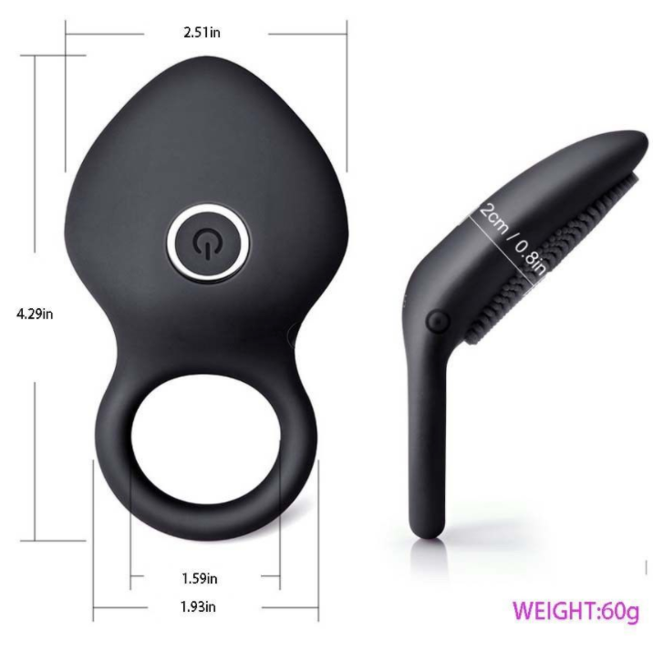 Vibrating 10 Modes Cock Ring USB Rechargeable Penis Ring