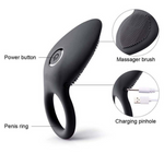 Load image into Gallery viewer, Vibrating 10 Modes Cock Ring USB Rechargeable Penis Ring
