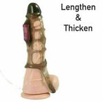 Load image into Gallery viewer, Cock Ring Vibrating Penis Sleeve Extender Enlarger Extra Length &amp; Girth
