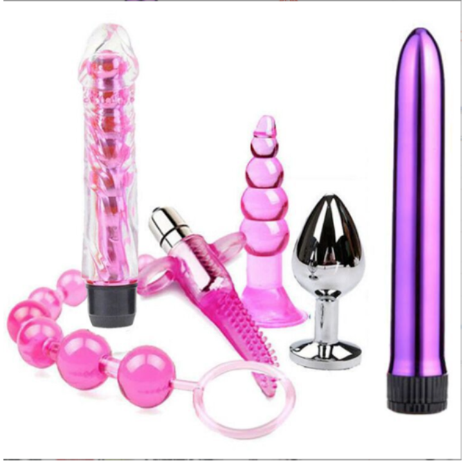 Butt Plug Anal Beads Dildo Kit Silicone Sex Toy For Women Men Anchor 6 Piece Set