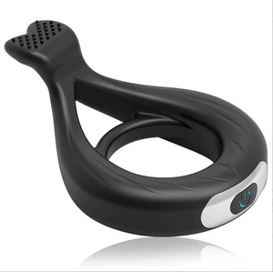 Fin Rechargeable Cock Ring With 10 Settings and Water-Proof