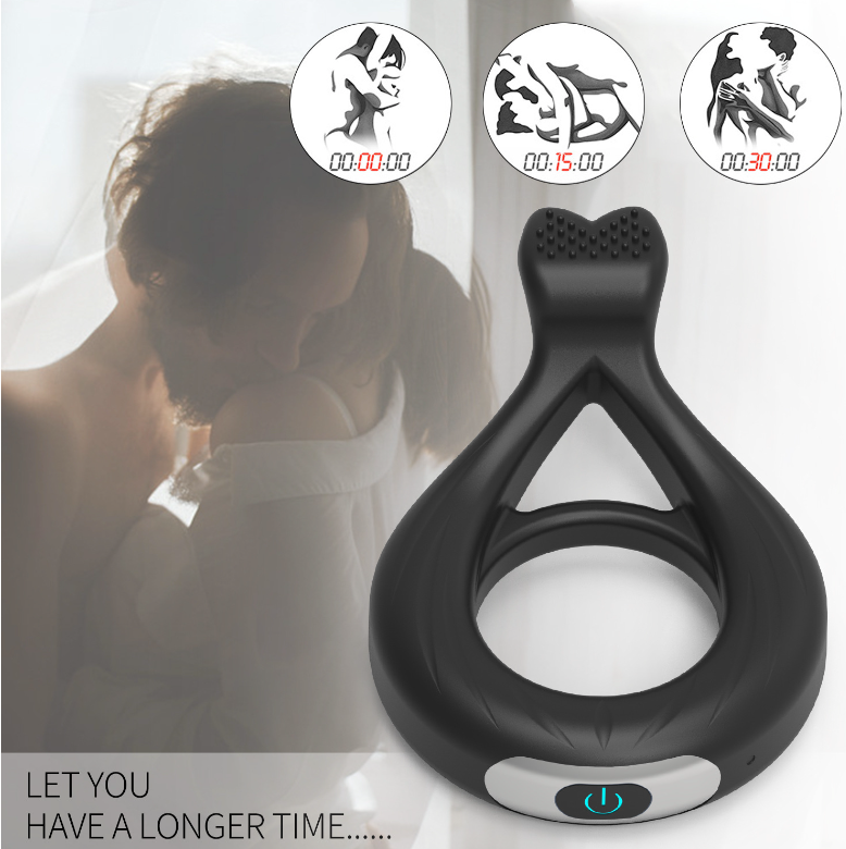 Fin Rechargeable Cock Ring With 10 Settings and Water-Proof