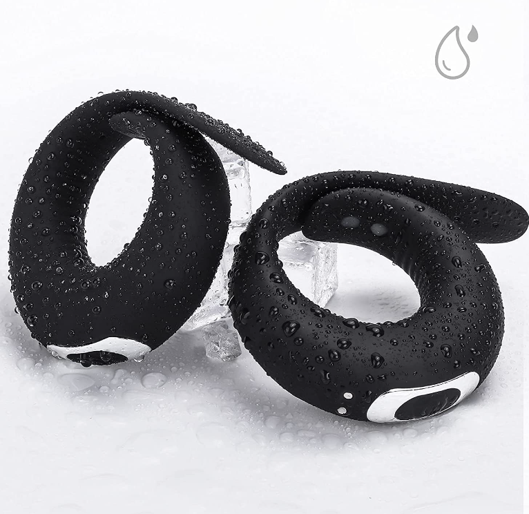 Adjustable Vibrating Cock Ring with 10 settings Waterproof Cock Ring