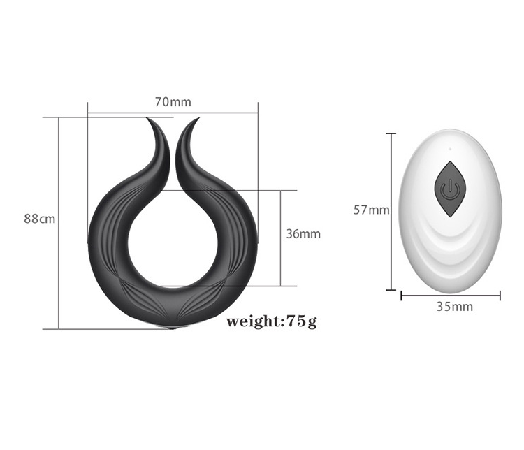 Split Rechargeable Cock Ring With Remote Control and 10 settings