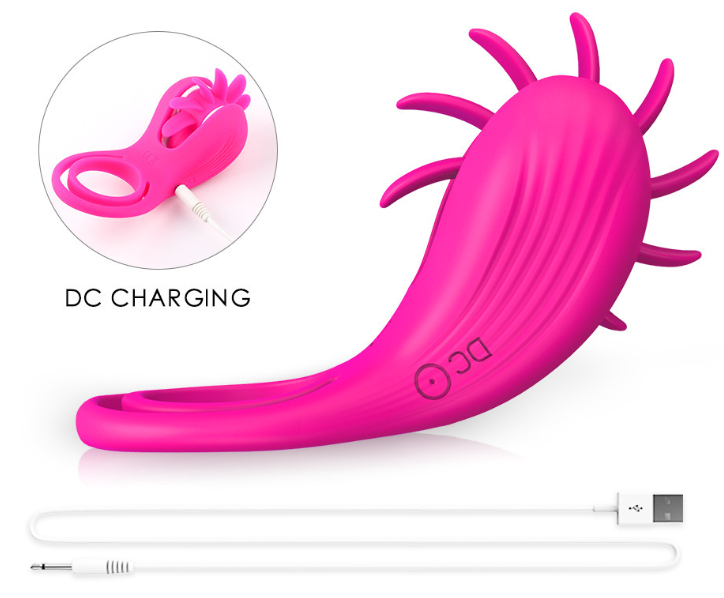 Spinning Rechargeable Cock Ring With 10 Settings