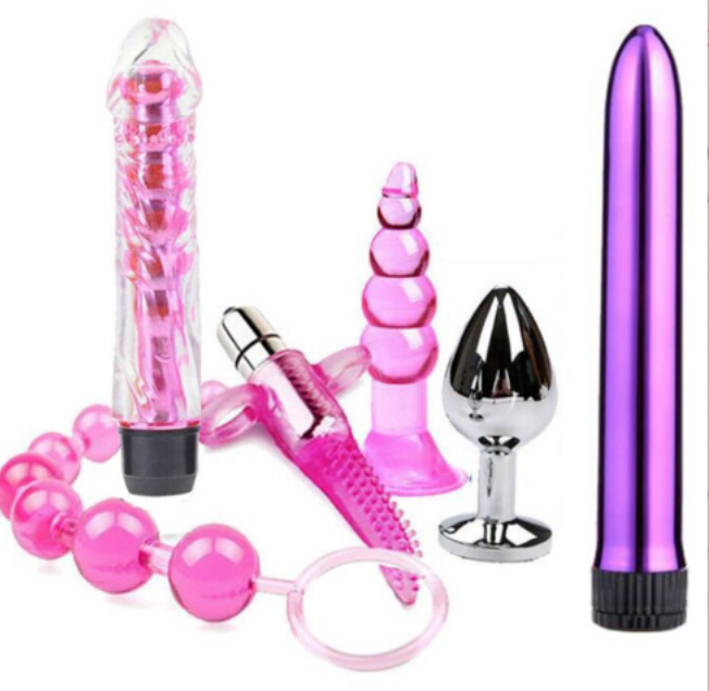 6 Piece Pink Anal Plug Anal Beads