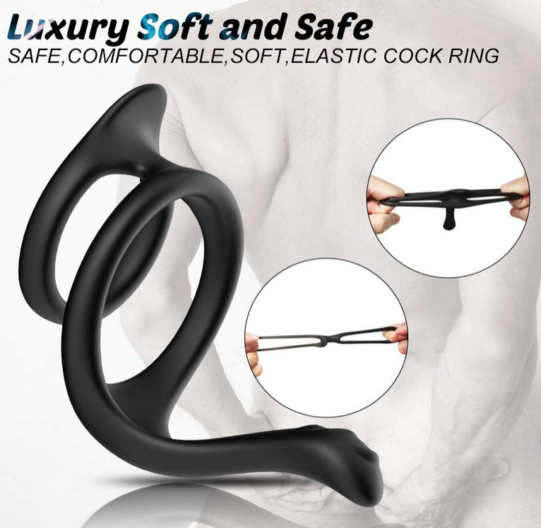 Silicone Cock Ring Penis Enhancer Prolong Couple