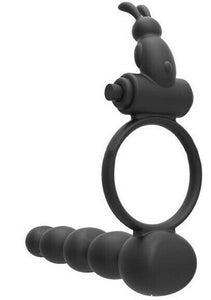 Double Penetration Strap On Anal Beads Vibrating Penis Ring