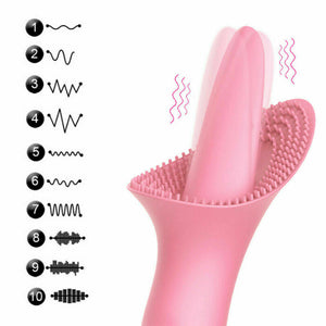 Tongue Vibrator Silicone Clitoris Stimulator