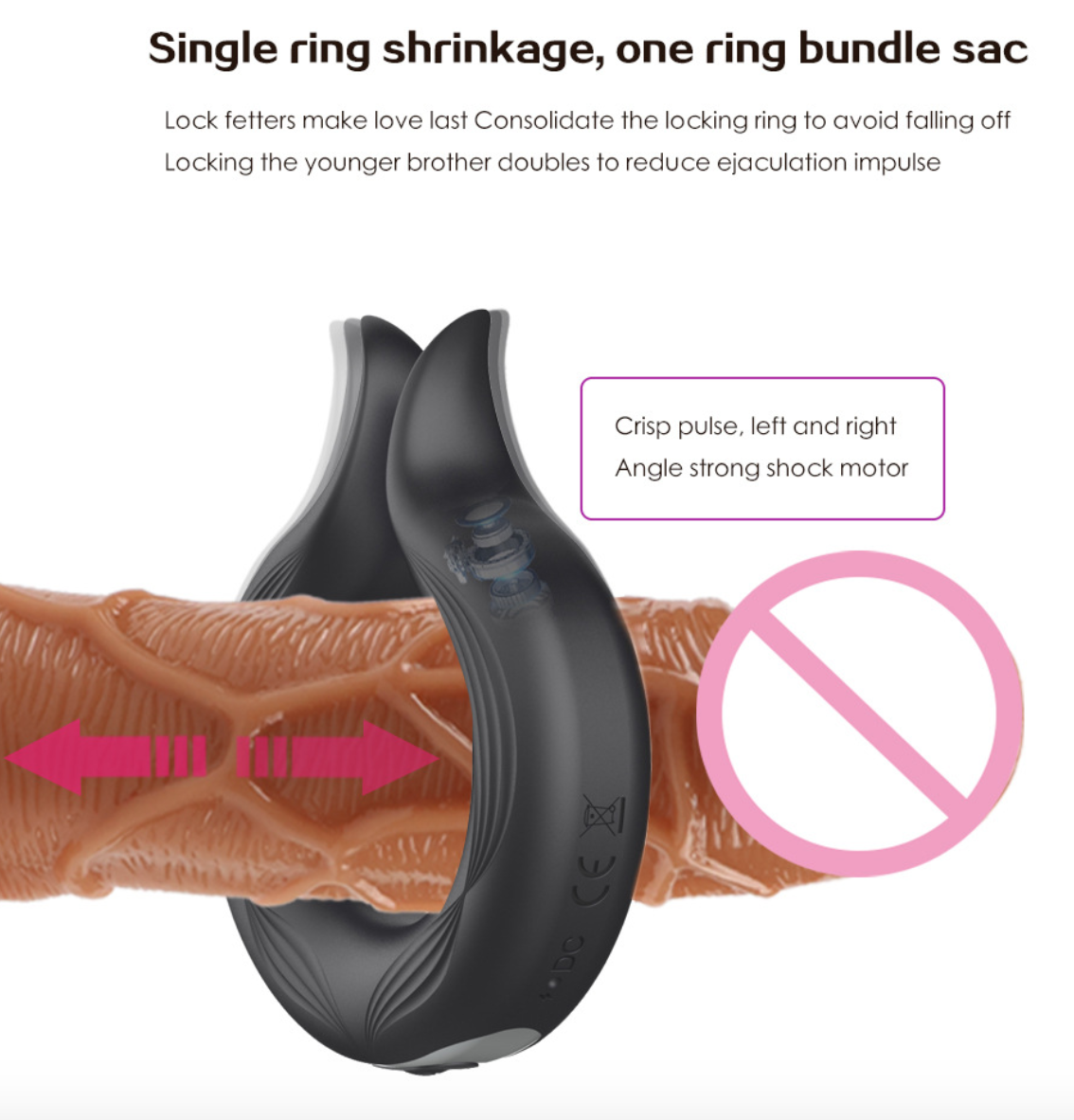 10 Speeds Vibrating Rechargeable Penis Ring