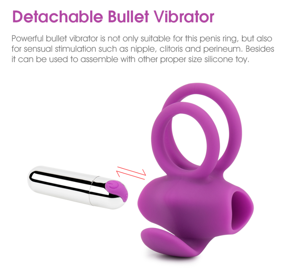 Vibrating Rechargeable  Cock Ring USB 10 Speed