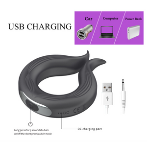 10 Speeds Vibrating Rechargeable Penis Ring