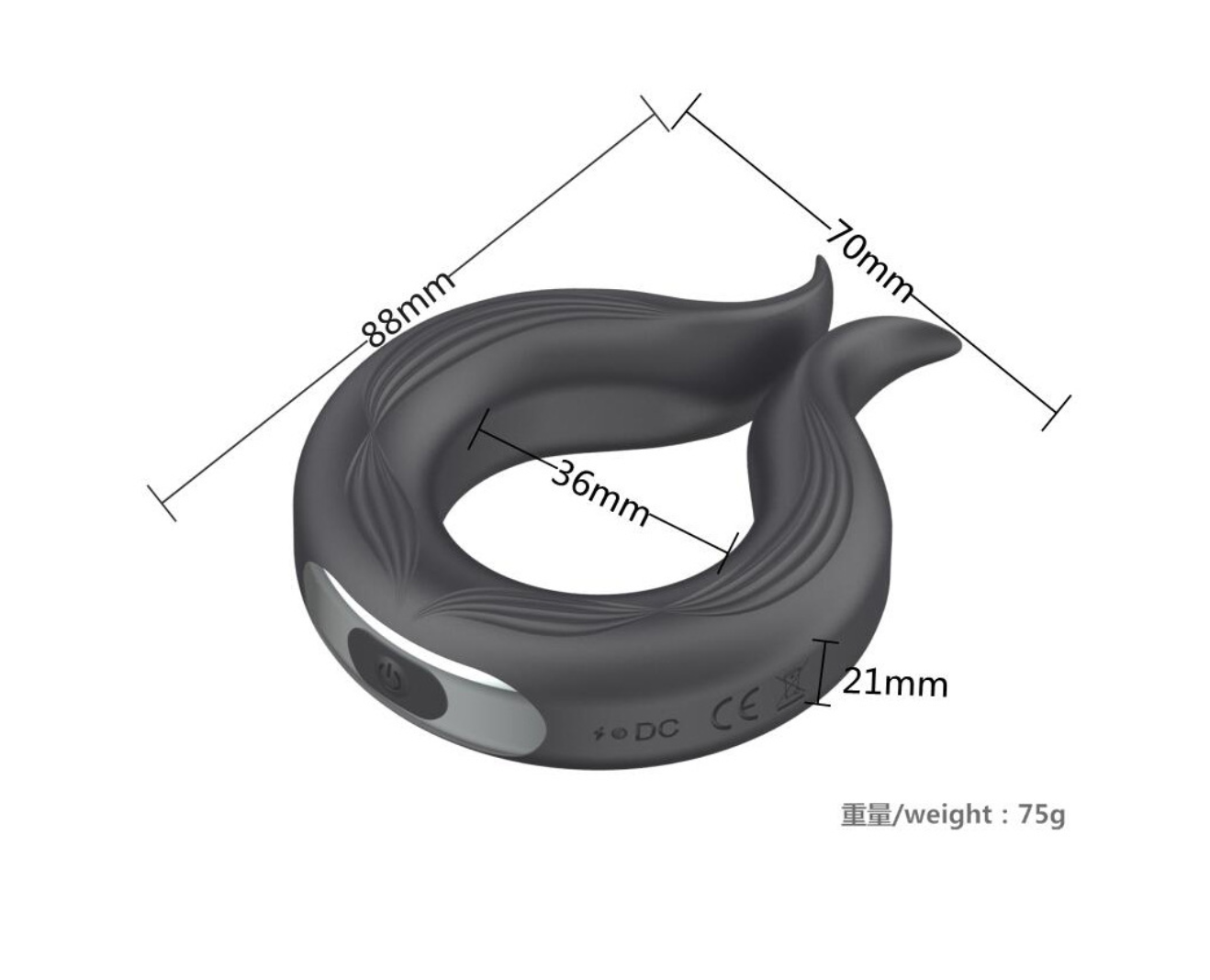 10 Speeds Vibrating Rechargeable Penis Ring