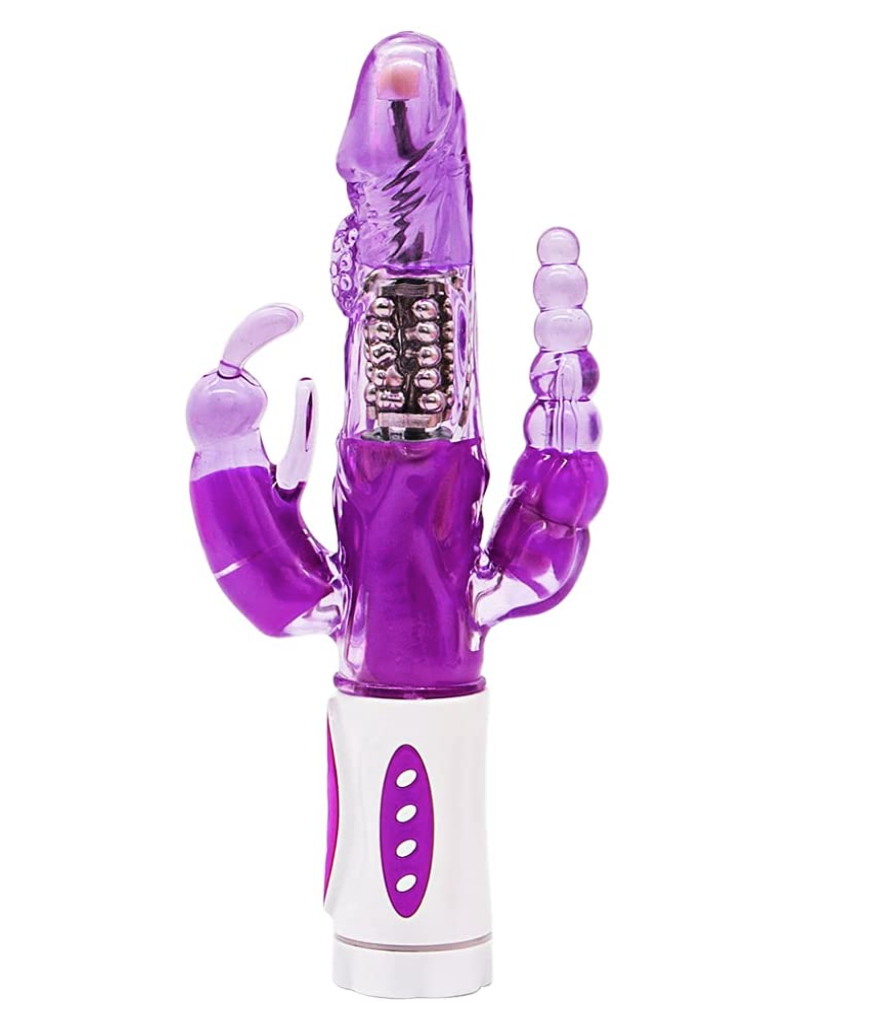 Vibrating Rampant Rabbit Triple Vibrator Multi Speed Dildo